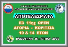 ΑΠΟΤΕΛΕΣΜΑΤΑ  Ε3 11ης ΟΡΕΝ ΑΚ 10 & 14 ΕΤΩΝ