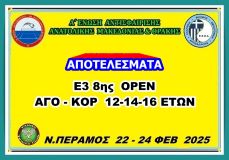 ΑΠΟΤΕΛΕΣΜΑΤΑ  Ε3 8ης ΟΡΕΝ  (Α) ΑΚ 12-14-16 ΕΤΩΝ
